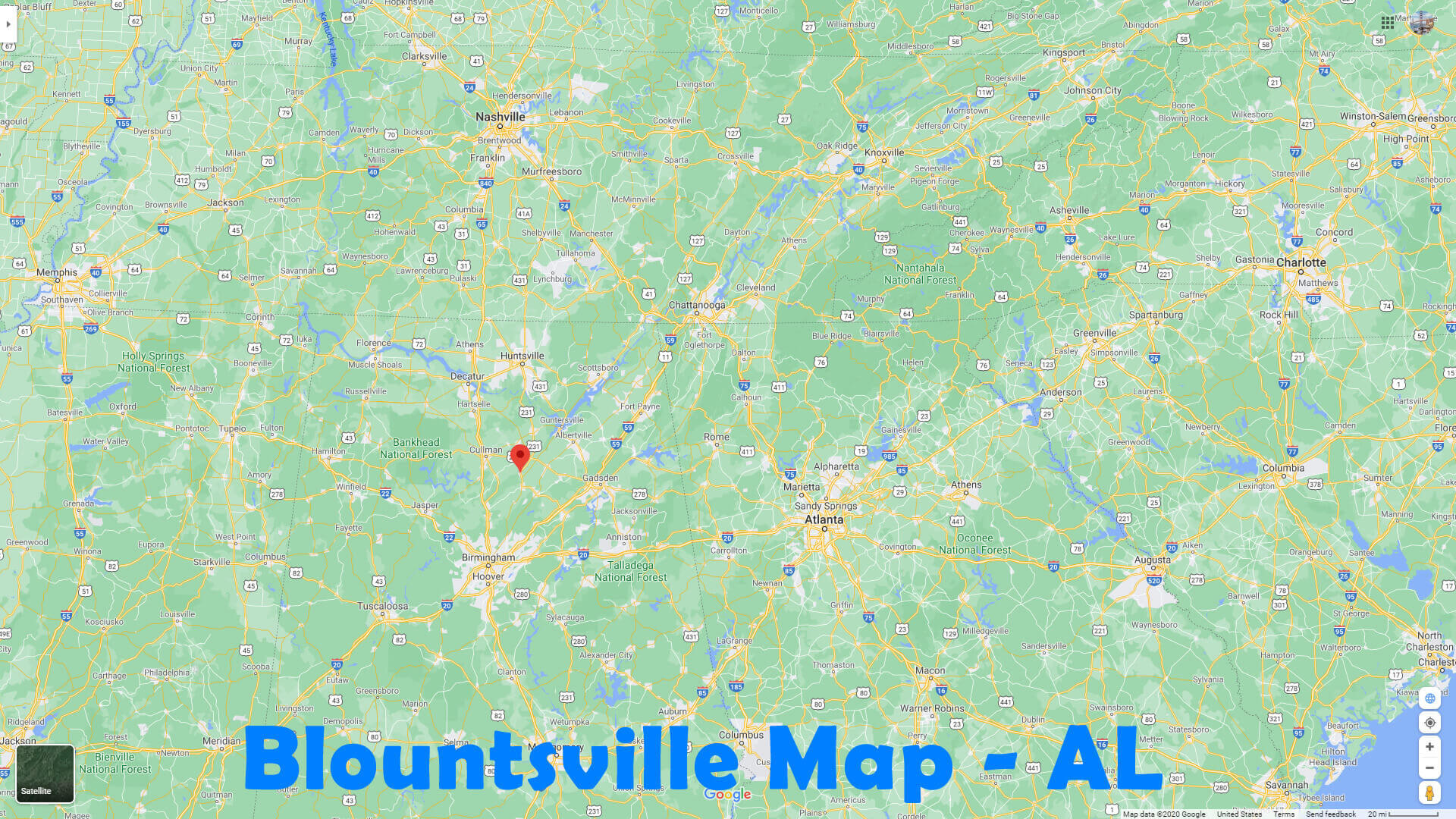 Blountsville Map   AL
